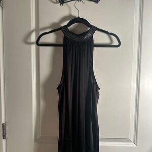 Torrid Black Sleeveless Satin Halter Blouse